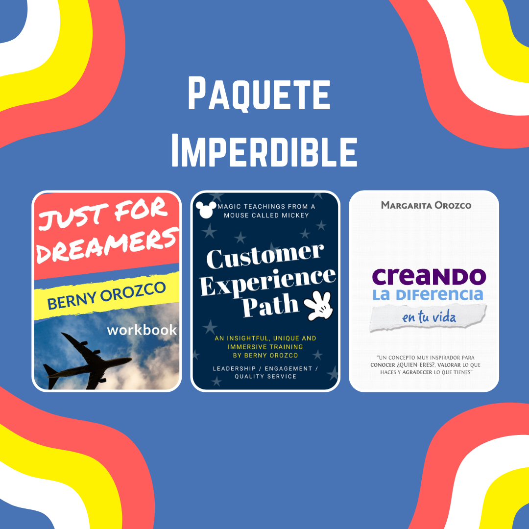 Unmissable Trio: "Customer Experience Path" + "Just For Dreamers" - Digital Workbook + "Creating the difference" - Digital Book